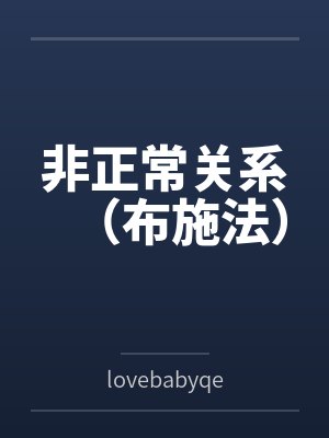 非正常关系（布施法）封面