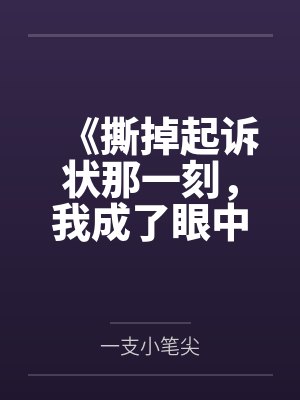 《撕掉起诉状那一刻，我成了眼中钉》封面