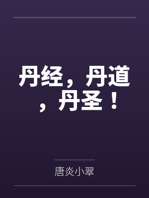 丹经，丹道，丹圣！封面