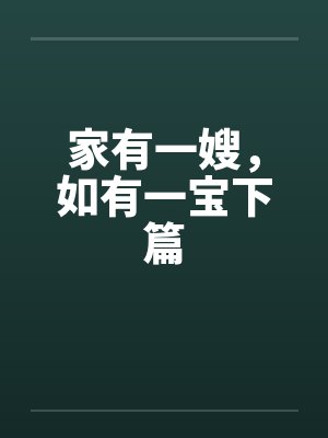 家有一嫂，如有一宝下篇封面